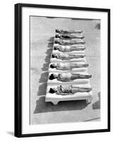 Fashion Models Wearing Swimsuits at a Florida Pool-Lisa Larsen-Framed Photographic Print