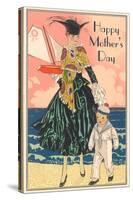 Fashion Mom with Sailor Boy-null-Stretched Canvas