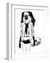 Fashion Monkey with Bag-Mirifada-Framed Art Print