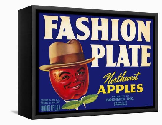 Fashion Plate Apples-null-Framed Stretched Canvas