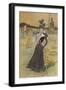 Fashion Plate, at Longchamp, Illustration from 'La Nouvelle Mode', 1897-Felix Fournery-Framed Giclee Print