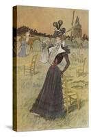Fashion Plate, at Longchamp, Illustration from 'La Nouvelle Mode', 1897-Felix Fournery-Stretched Canvas