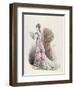 Fashion Plate of a Woman in Evening Dress and with a Fan, 1877-null-Framed Giclee Print