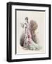 Fashion Plate of a Woman in Evening Dress and with a Fan, 1877-null-Framed Giclee Print