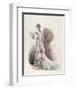 Fashion Plate of a Woman in Evening Dress and with a Fan, 1877-null-Framed Giclee Print