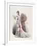 Fashion Plate of a Woman in Evening Dress and with a Fan, 1877-null-Framed Giclee Print