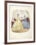 Fashion Plate Showing Ballgowns, Illustration from 'La Mode Illustree', 1864-null-Framed Giclee Print