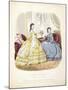 Fashion Plate Showing Ballgowns, Illustration from 'La Mode Illustree', 1864-null-Mounted Giclee Print