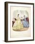 Fashion Plate Showing Ballgowns, Illustration from 'La Mode Illustree', 1864-null-Framed Giclee Print