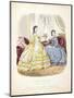 Fashion Plate Showing Ballgowns, Illustration from 'La Mode Illustree', 1864-null-Mounted Giclee Print