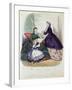 Fashion Plate Showing Clothes Designed by Madame Breant-Castel, from La Mode Illustree, 1864-Anais Toudouze-Framed Giclee Print