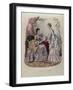 Fashion Plate Showing Ladies in Dresses Designed by Mme Breant-Castel and Looking at Photo Albums-French School-Framed Giclee Print