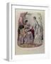 Fashion Plate Showing Ladies in Dresses Designed by Mme Breant-Castel and Looking at Photo Albums-French School-Framed Giclee Print