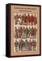 Fashion Plates of XV Century, Germany Knights in Shining Armor-Friedrich Hottenroth-Framed Stretched Canvas