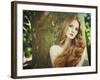 Fashion Portrait of Young Naked Woman in Garden-heckmannoleg-Framed Photographic Print