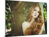 Fashion Portrait of Young Naked Woman in Garden-heckmannoleg-Mounted Photographic Print
