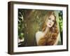 Fashion Portrait of Young Naked Woman in Garden-heckmannoleg-Framed Photographic Print