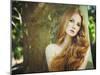 Fashion Portrait of Young Naked Woman in Garden-heckmannoleg-Mounted Photographic Print