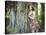 Fashion Portrait of Young Sensual Woman in Garden-heckmannoleg-Stretched Canvas