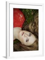 Fashion Portrait of Young Sensual Woman in Garden-heckmannoleg-Framed Photographic Print
