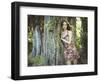 Fashion Portrait of Young Sensual Woman in Garden-heckmannoleg-Framed Photographic Print