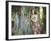 Fashion Portrait of Young Sensual Woman in Garden-heckmannoleg-Framed Photographic Print