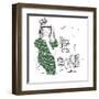 Fashion Sketch Illustration Girl-studiohome-Framed Art Print