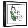 Fashion Sketch Illustration Girl-studiohome-Framed Art Print