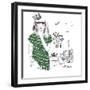 Fashion Sketch Illustration Girl-studiohome-Framed Art Print