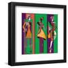 Fashion Sketches-Green Purple-null-Framed Art Print