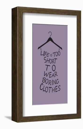 Fashion Woman Dress From Words-null-Framed Art Print