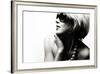 Fashion Woman Portrait Wearing Sunglasses On White Background-alial-Framed Photographic Print