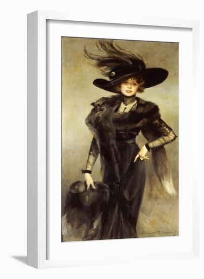 Fashionable Beauty-François Flameng-Framed Giclee Print