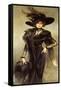 Fashionable Beauty-François Flameng-Framed Stretched Canvas