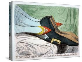 Fashionable Contrasts, or the Duchess's Little Shoe Yielding to the Magnitude of the Duke-James Gillray-Stretched Canvas