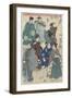 Fashionable Crowd of the New Year's Day, 1847-1852-Utagawa Kuniyoshi-Framed Giclee Print