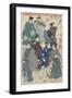 Fashionable Crowd of the New Year's Day, 1847-1852-Utagawa Kuniyoshi-Framed Giclee Print