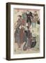 Fashionable Crowd of the New Year's Day, 1847-1852-Utagawa Kuniyoshi-Framed Giclee Print