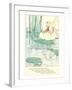 Fashionable Fairies on Lily Pad-null-Framed Art Print