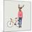 Fashionable Hipster Deer-run4it-Mounted Premium Giclee Print