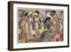 Fashionable Ladies at a Paris Garden Party-null-Framed Art Print