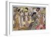 Fashionable Ladies at a Paris Garden Party-null-Framed Art Print