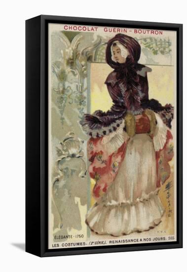 Fashionable Lady, 1750-null-Framed Stretched Canvas