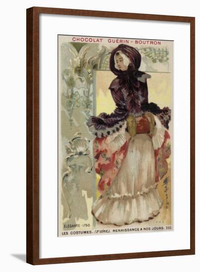 Fashionable Lady, 1750-null-Framed Giclee Print