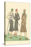 Fashionable Lady Golfers-null-Stretched Canvas