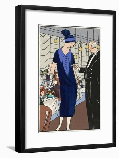 Fashionable Lady in an Outfit-null-Framed Art Print