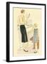 Fashionable Mother and Daughter-null-Framed Art Print