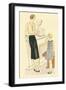 Fashionable Mother and Daughter-null-Framed Art Print