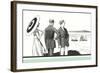 Fashionable People by the Shore-null-Framed Art Print