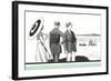 Fashionable People by the Shore-null-Framed Art Print